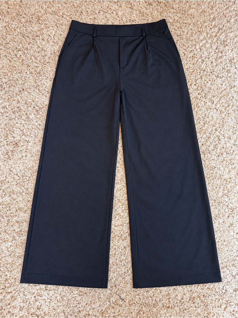 Halara Navy Wide-Leg Work Pants Women’s L Regular NWOT